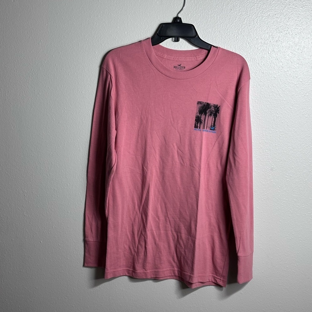 Hollister Men Long Sleeve Shirt Coral Peach Size XS